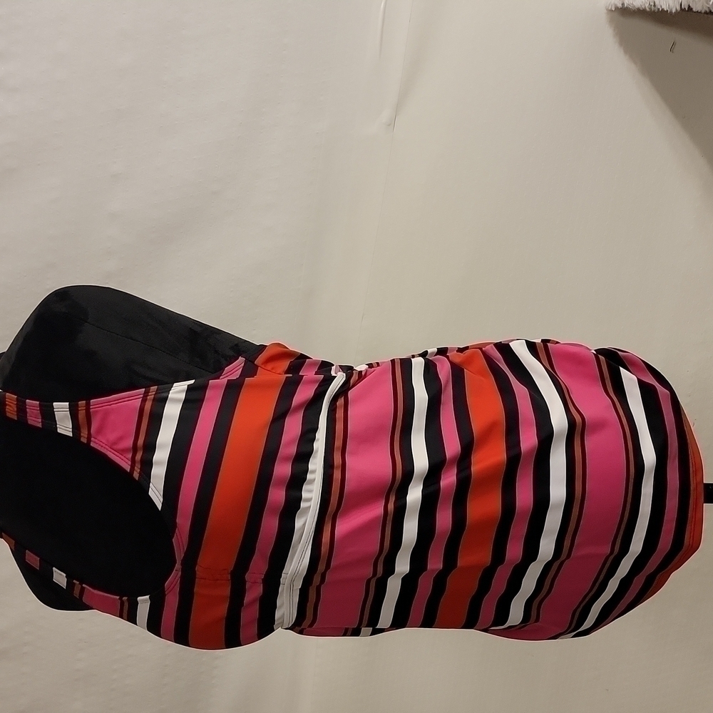 𝅺OH Baby by Motherhood maternity colorful striped halter tankini size 14 - Picture 3 of 10